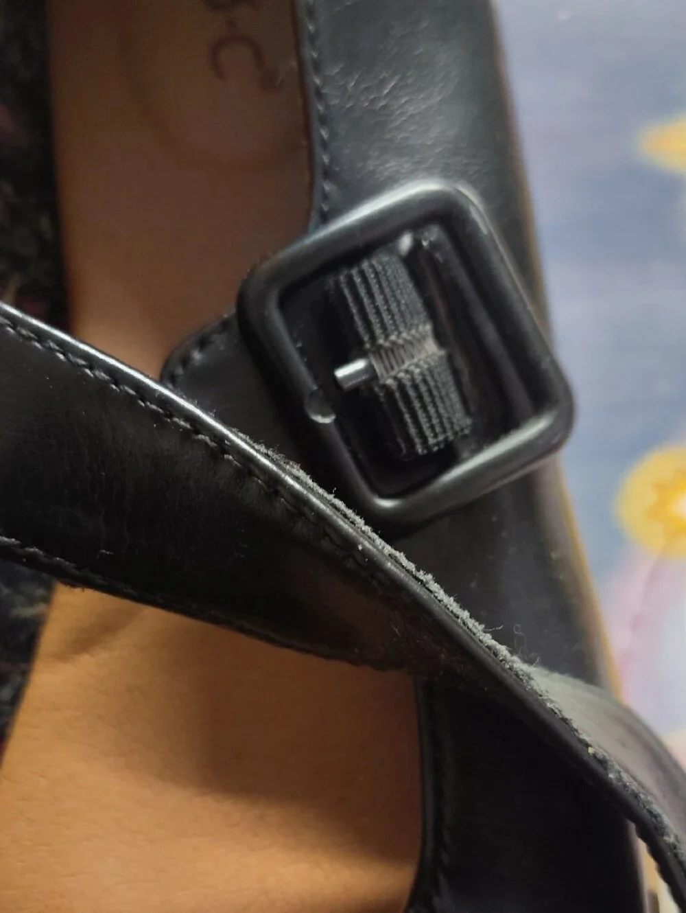 boc Black Mary Jane Loafers with Buckle Strap